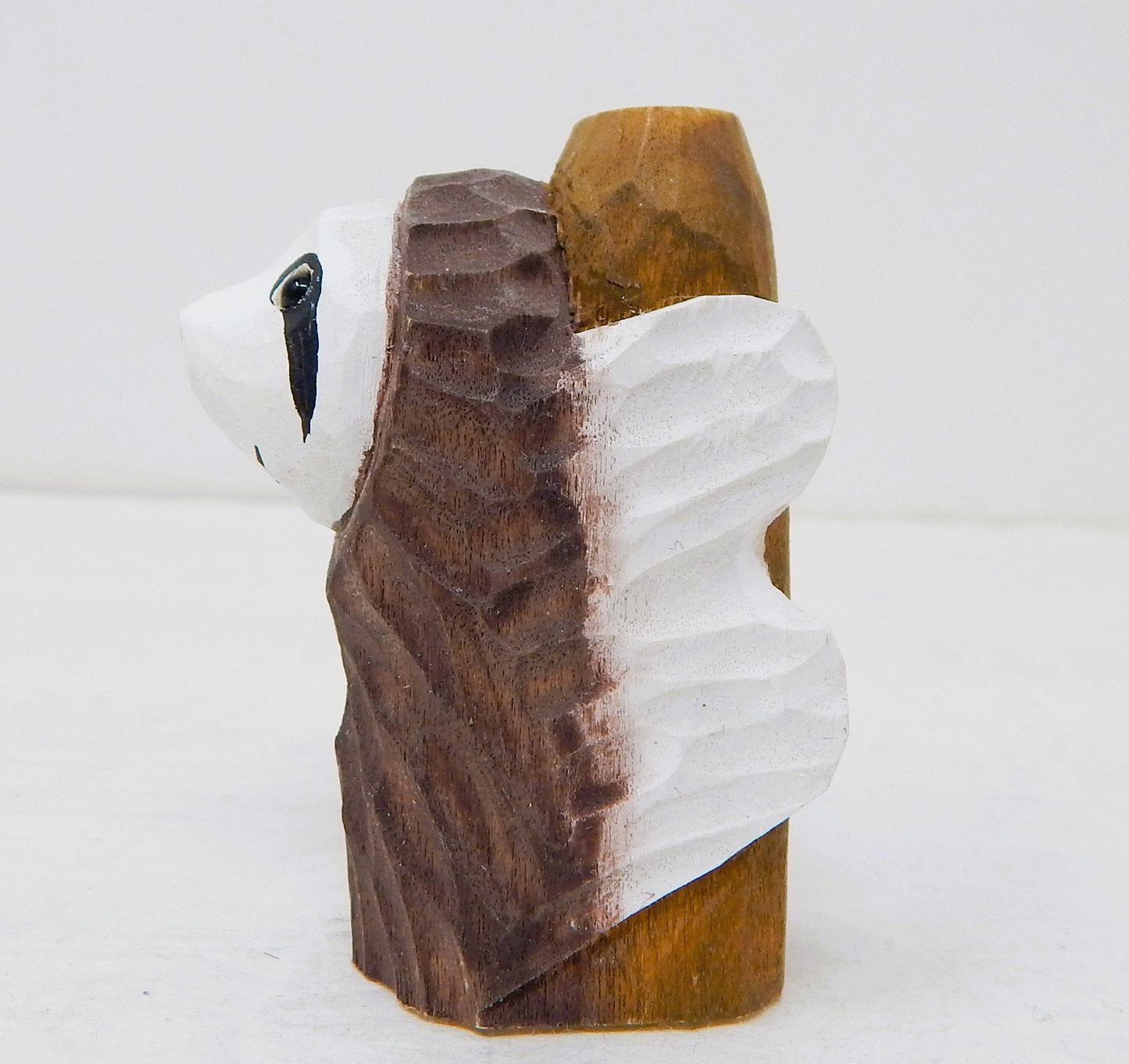 Sloth Keychain Ring Clip Charm Miniature Wood Mini Figurine Small Animal