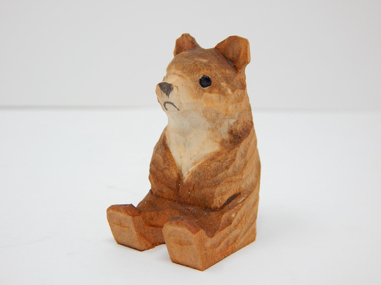 Brown Bear Ornament Handmade Wooden Hanging Decor Rustic Carving Grizzly Cabin Figurine