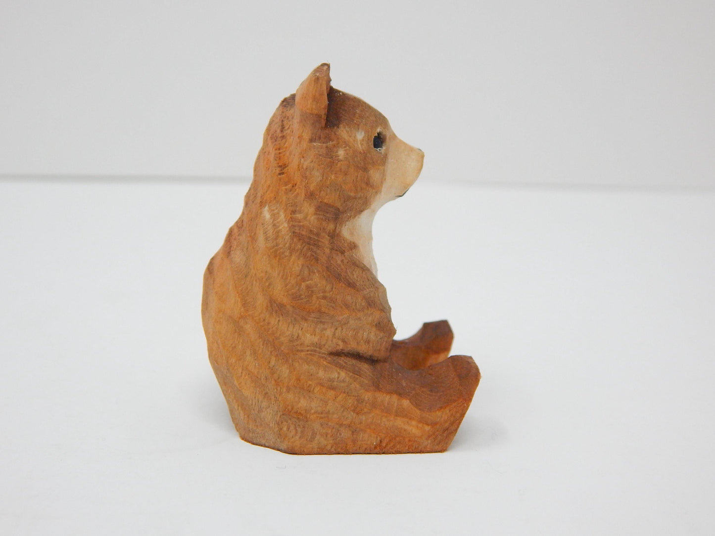 Brown Bear Ornament Handmade Wooden Hanging Decor Rustic Carving Grizzly Cabin Figurine