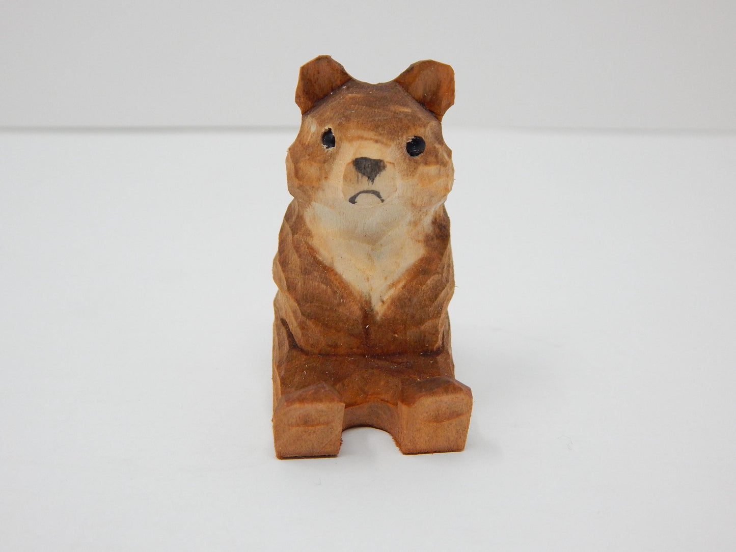 Brown Bear Ornament Handmade Wooden Hanging Decor Rustic Carving Grizzly Cabin Figurine